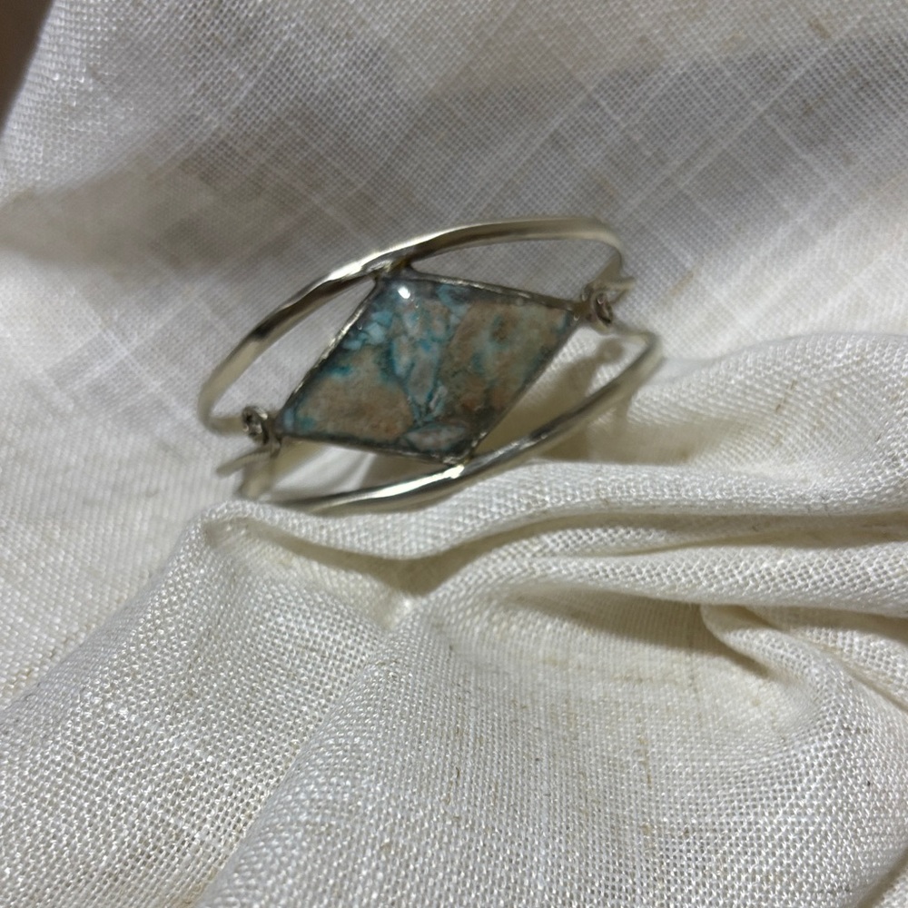 Silver and Turquoise Women's Bracelet